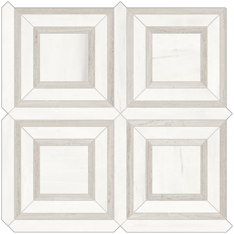 Tile Collection Mayfair Mosaic Piazza Polished Tile Suave Bianco