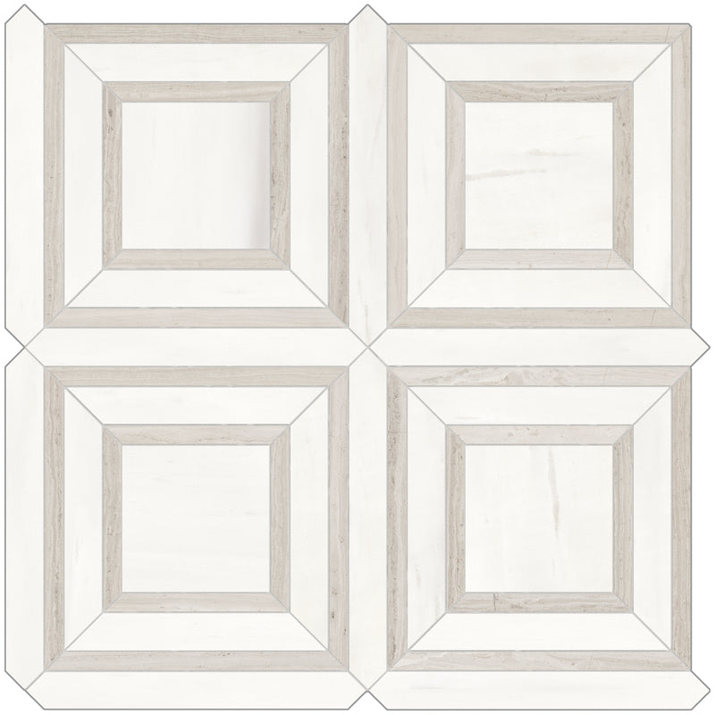 Tile Collection Mayfair Mosaic Piazza Polished Tile Suave Bianco
