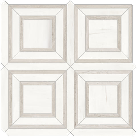 Tile Collection Mayfair Mosaic Piazza Polished Tile Suave Bianco