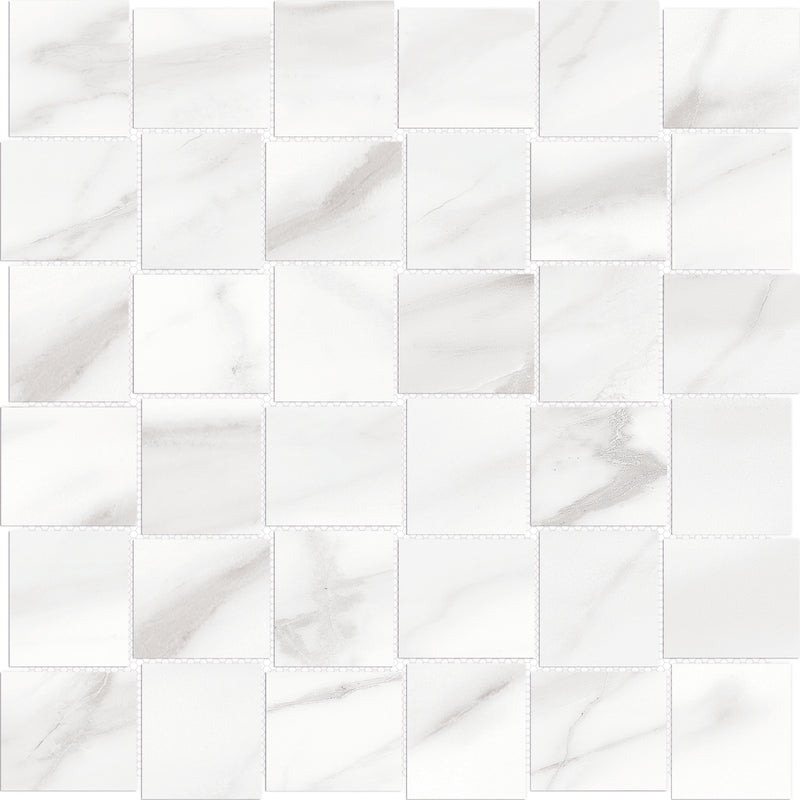 Tile Collection Mayfair Mosaic Basketweave 2x2 Tile Volakas Grigio