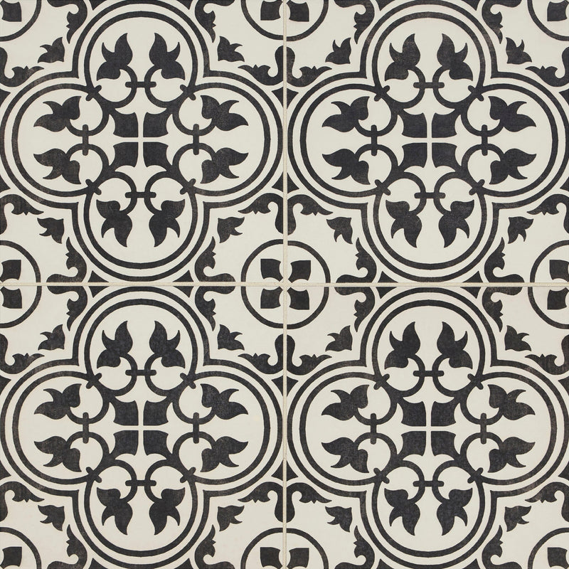 Daltile Memoir Petal Black ME21 12