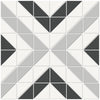 Tile Collection Soho 10x10 Cubic Pattern Mosaic Tile Midnight Blend Swatch