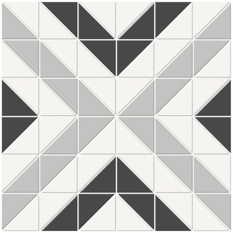 Tile Collection Soho 10x10 Cubic Pattern Mosaic Tile Midnight Blend Swatch