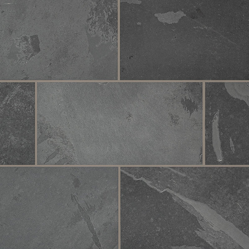 Slate Tile Collection Montauk Black 12