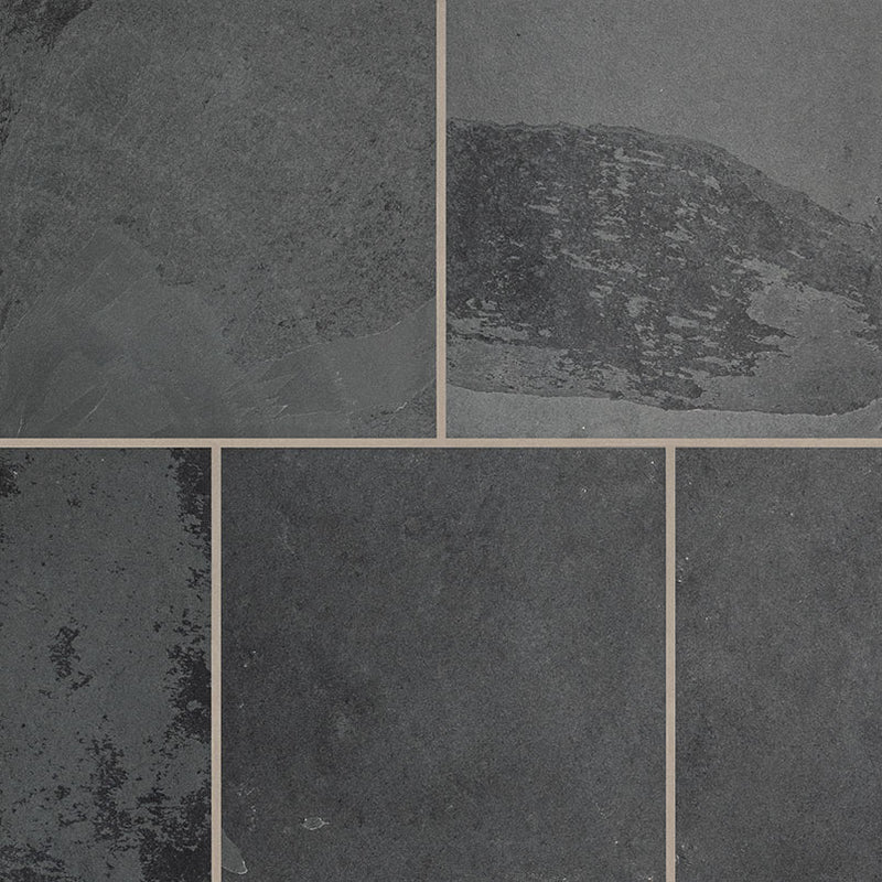 Slate Tile Collection Montauk Black 16