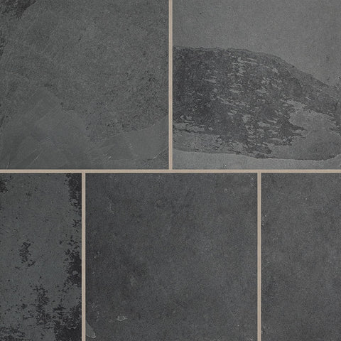 Slate Tile Collection Montauk Black 16"x16" Swatch