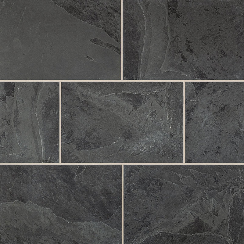 Slate Tile Collection Montauk Black 16