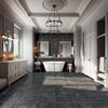 Slate Tile Collection Montauk Black 12"x12" Room Scene