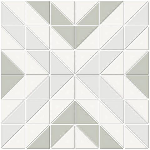 Tile Collection Soho 10x10 Cubic Pattern Mosaic Tile Morning Blend Swatch