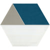 Daltile Bee Hive Medley Hexagon 8 1/2x10 Multiplex Blue Taupe