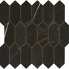 Daltile Marble Attache Mosaic Linear Hexagon Nero