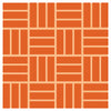 Daltile Color Wheel Mosaic Group 3 Lattice Weave 1x3 Orange Burst