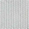 MSI Domino Bianco Matte Penny Round Mosaic Porcelain Tile Swatch