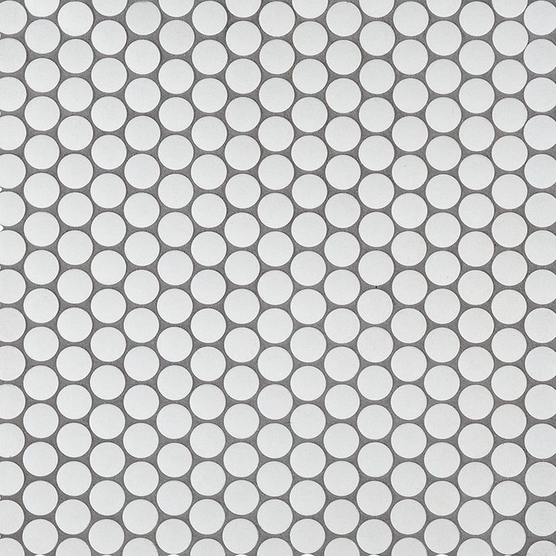 MSI Domino Bianco Matte Penny Round Mosaic Porcelain Tile