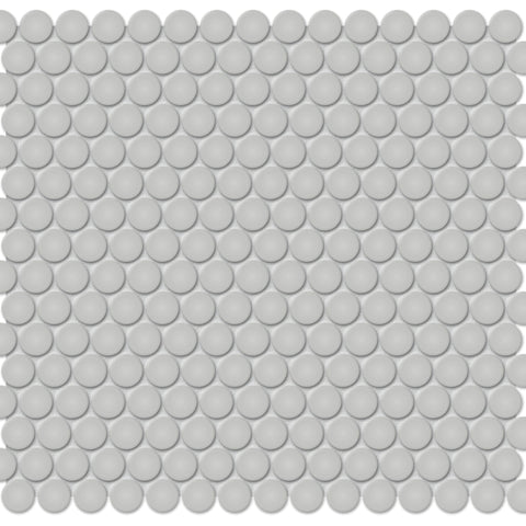 Tile Collection Soho 3/4" Penny Round Mosaic Tile Loft Grey