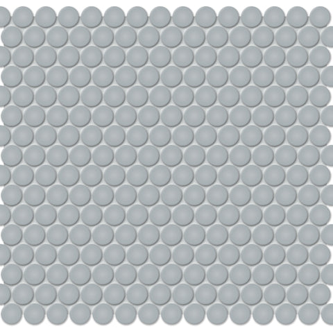 Tile Collection Soho 3/4" Penny Round Mosaic Tile Cloud Blue Swatch