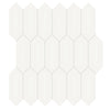 Tile Collection Soho 2x5 Picket Mosaic Tile Canvas White Glossy