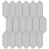 Virginia Tile Soho 2x5 Picket Mosaic Tile Loft Grey Glossy
