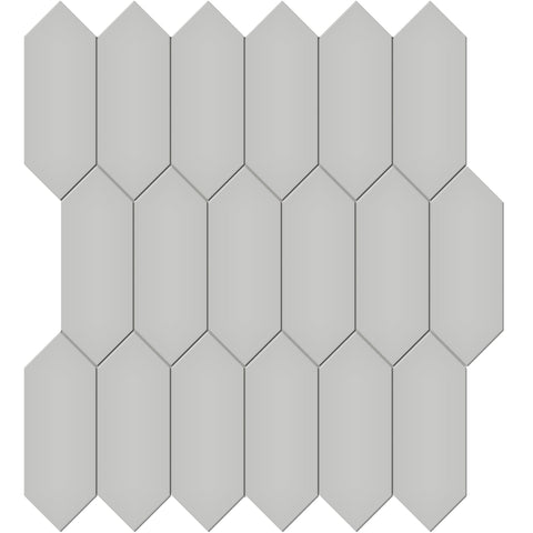 Tile Collection Soho 2x5 Picket Mosaic Tile Loft Grey