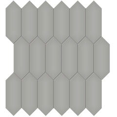 Tile Collection Soho 2x5 Picket Mosaic Tile Cement Chic