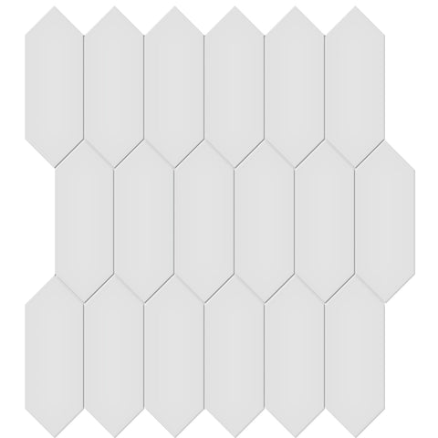 Tile Collection Soho 2x5 Picket Mosaic Tile Gallery Grey