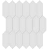 Virginia Tile Soho 2x5 Picket Mosaic Tile Gallery Grey Glossy