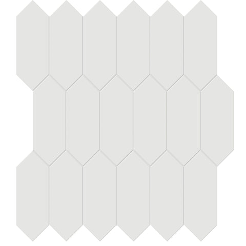 Tile Collection Soho 2x5 Picket Mosaic Tile Vintage Grey Glossy