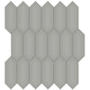 Tile Collection Soho 2x5 Picket Mosaic Tile Cement Chic Glossy
