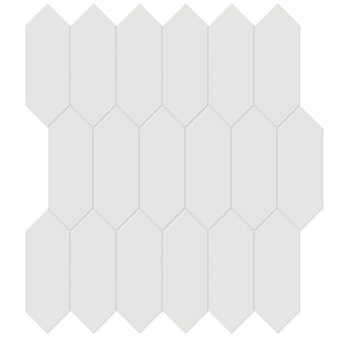 Tile Collection Soho 2x5 Picket Mosaic Tile Vintage Grey
