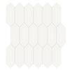 Tile Collection Soho 2x5 Picket Mosaic Tile Canvas White