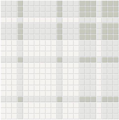 Tile Collection Soho 13x13 Plaid Pattern Mosaic Tile Morning Blend Swatch