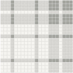 Tile Collection Soho 13x13 Plaid Pattern Mosaic Tile Evening Blend Swatch