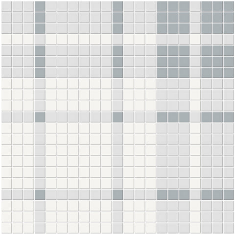 Tile Collection Soho 13x13 Plaid Pattern Mosaic Tile Afternoon Blend Swatch