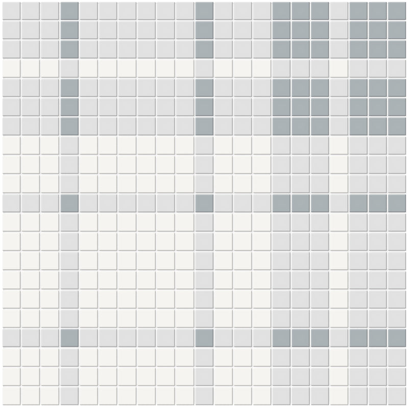 Tile Collection Soho 13x13 Plaid Pattern Mosaic Tile Afternoon Blend