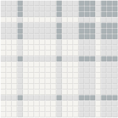 Tile Collection Soho 13x13 Plaid Pattern Mosaic Tile Afternoon Blend Swatch