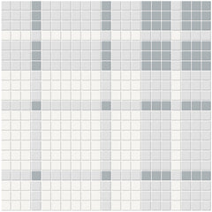Tile Collection Soho 13x13 Plaid Pattern Mosaic Tile Afternoon Blend Swatch