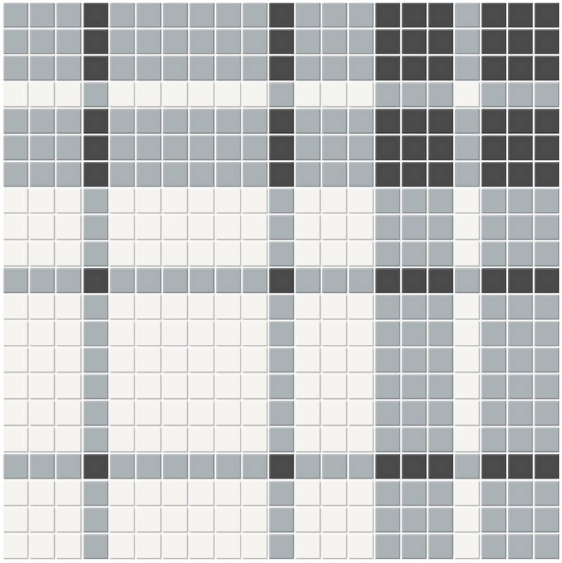Tile Collection Soho 13x13 Plaid Pattern Mosaic Tile Dawn Blend