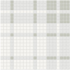 Tile Collection Soho 13x13 Plaid Pattern Mosaic Tile Morning Blend Swatch