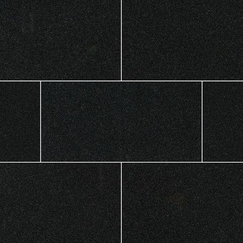 Granite Tile Collection Premium Black - 12"x24" - Honed Swatch