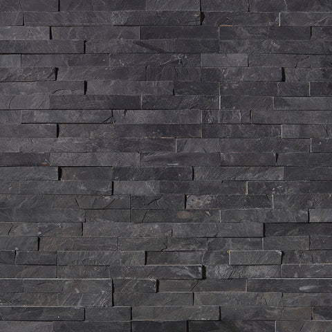 MSI Ledgestone Veneer - Premium Black Panel - Splitface Swatch