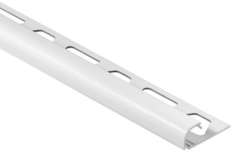 Schluter Rondec Bullnose Trim Aluminum Matte Bright White