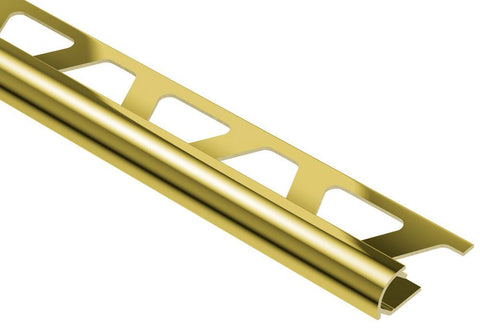 Schluter Rondec Bullnose Trim Aluminum Polish Brass