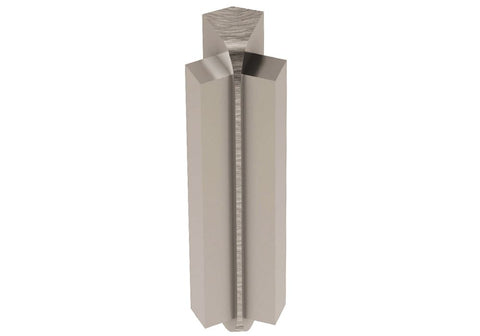 Schluter Rondec-Step-39 In Crn 135 Aluminum Brush Nickel