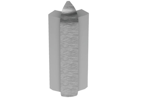 Schluter Rondec-Step-57 Out Crn 135 Aluminum Brushed Chrome