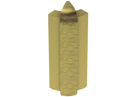 Schluter Rondec-Step-39 Out Crn 135 Aluminum Brushed Brass