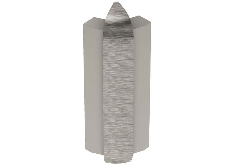 Schluter Rondec-Step-39 Out Crn 135 Aluminum Brushed Nickel