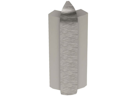 Schluter Rondec-Step-39 Out Crn 135 Aluminum Brushed Nickel