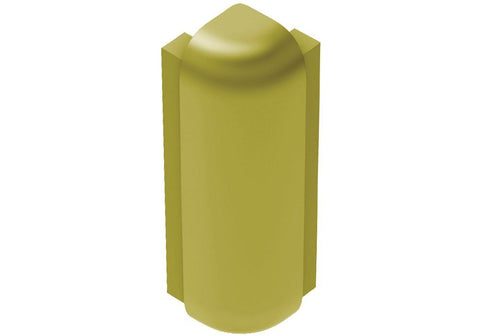 Schluter Rondec-Step-57 Out Crn 90 Aluminum Satin Brass