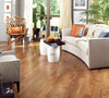 Somerset Character Plank Solid 3/4" Hickory Saddle 5" Low Gloss Room Scene