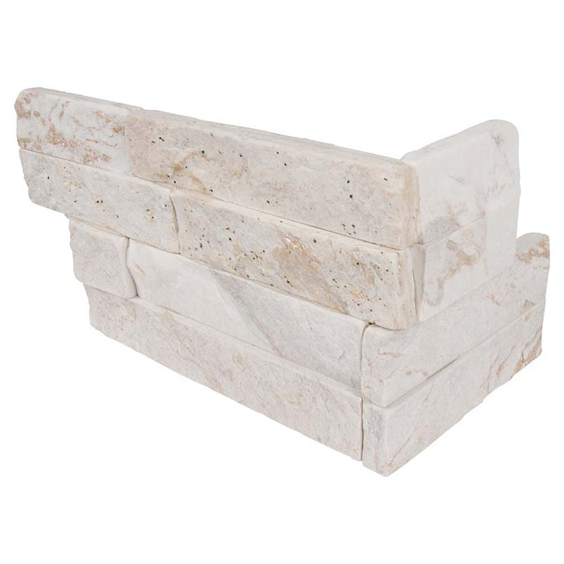 MSI Ledgestone Veneer - Royal White Corner - Split Face